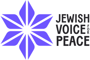 A purple six-pointed star. Text reads "Jewish Voice for Peace"